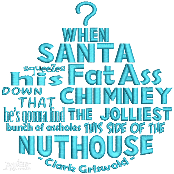 Christmas Vacation Embroidery Designs
