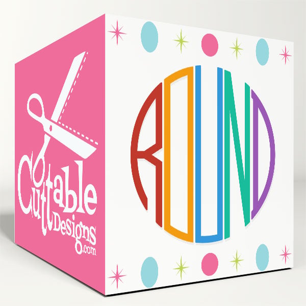 Five Letter Round Circle Cuttable Font