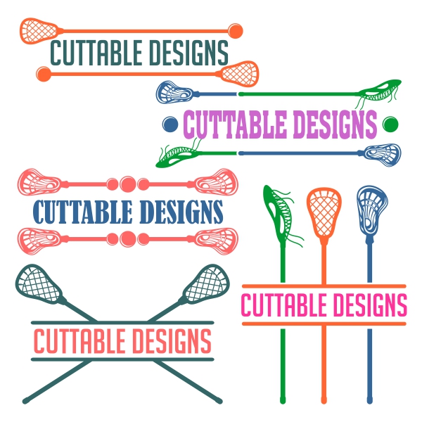 Lacrosse SVG Cuttable Frames