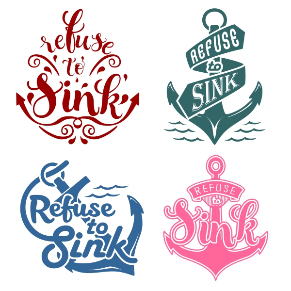 Refuse to Sink SVG Cuttable Designs