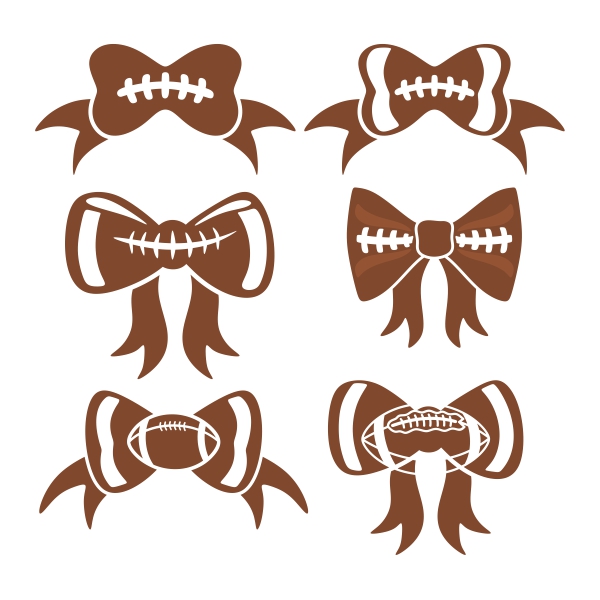 Football Bow SVG Cuttable Designs