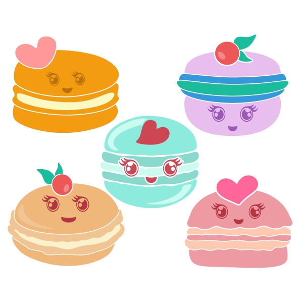Macaroon Face SVG Cuttable Designs