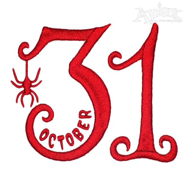 31st October Embroidery Designs