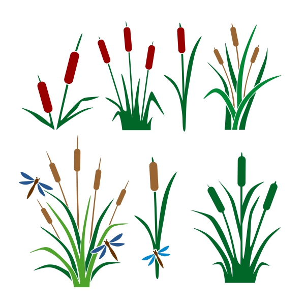Cattails Pack SVG Cuttable Designs