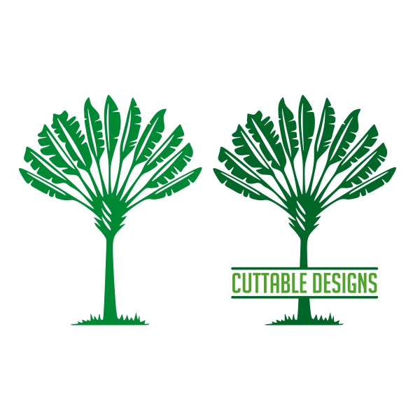 Ornamental Banana Tree SVG Cuttable Files