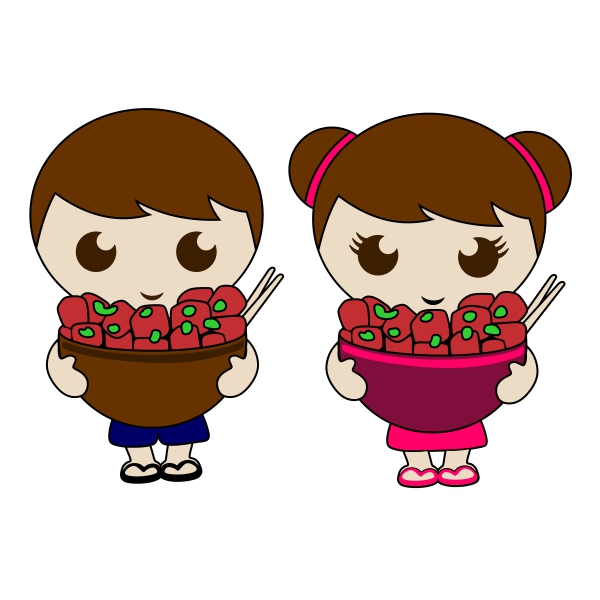 Ahi Poke SVG Cuttable Files
