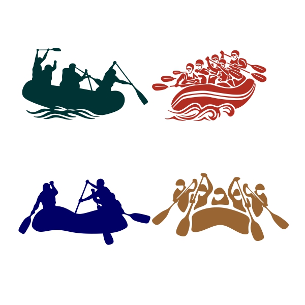 White Water Rafting SVG Cuttable Design