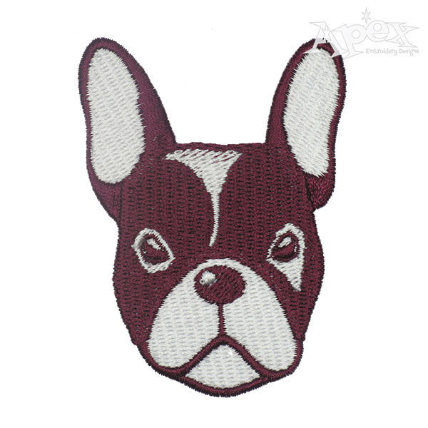 French Bulldog Embroidery Design