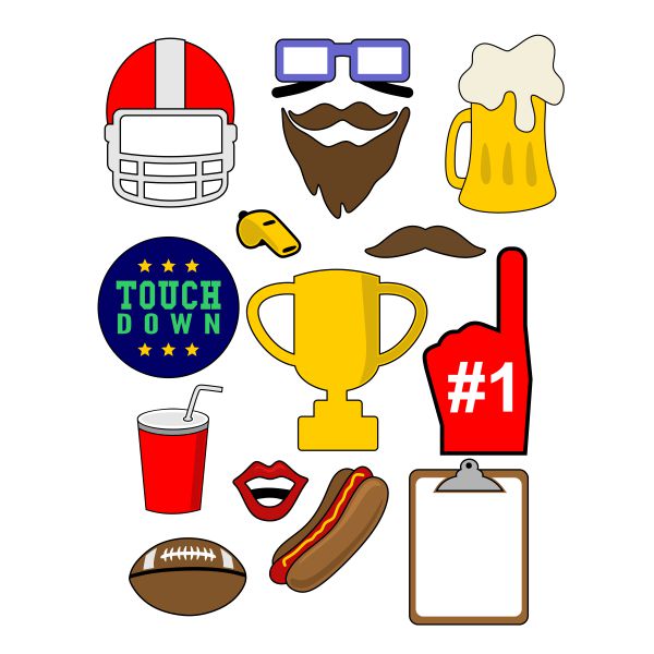 Football Photo Props SVG Cuttable Design