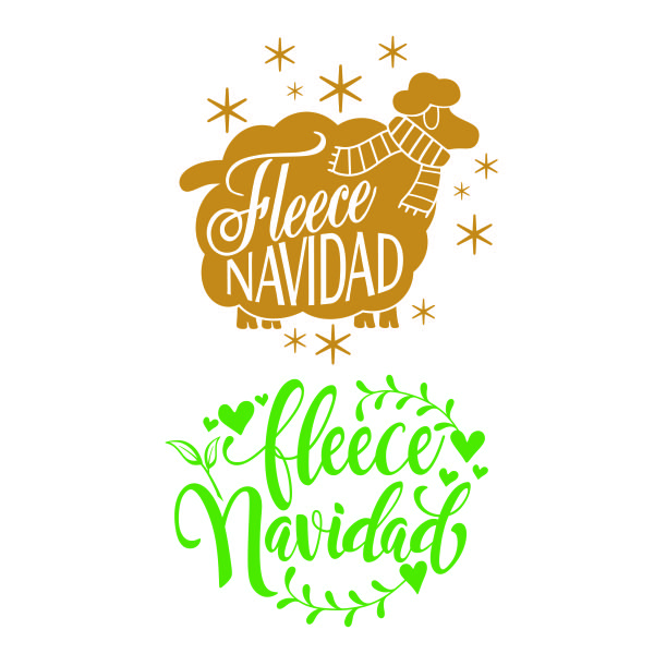 Fleece Navidad SVG Cuttable Design