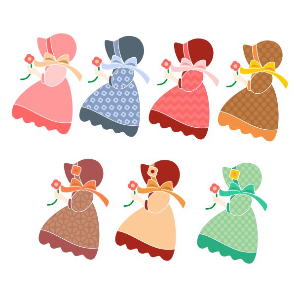 Baby Pattern Sunbonnet SVG Cuttable Design