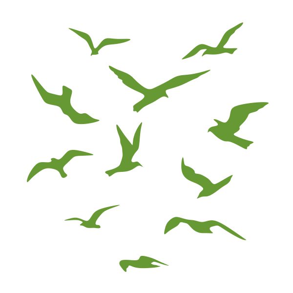 Flying Bird Silhouette Pack Cuttable Design