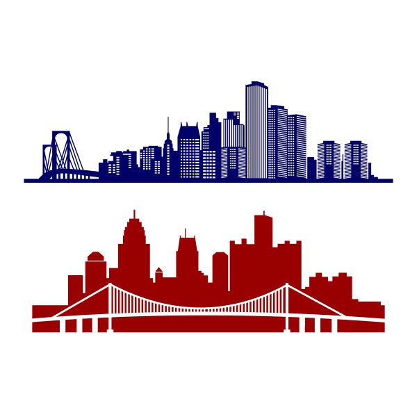 Detroit Skyline SVG Cuttable Design