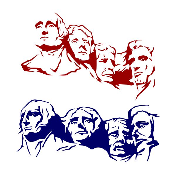 Mount Rushmore SVG Cuttable Design