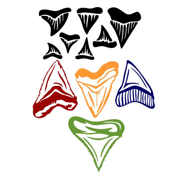 Shark Teeth Pack SVG Cuttable Design