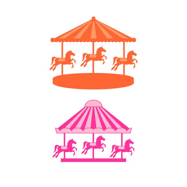 Horse Carousel Ride SVG Cuttable Design