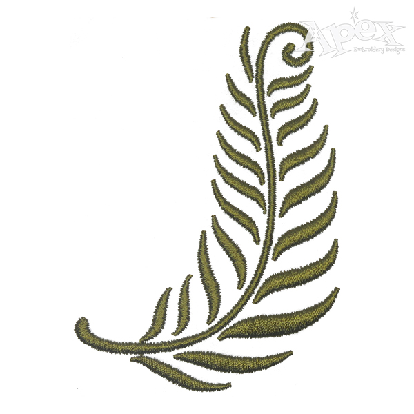 Fern Leaf Embroidery Design