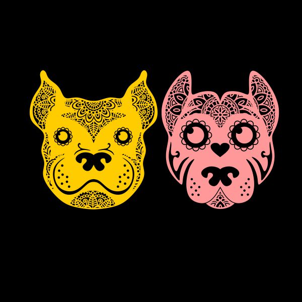 Mandala Pit Bull Dog SVG Cuttble Design