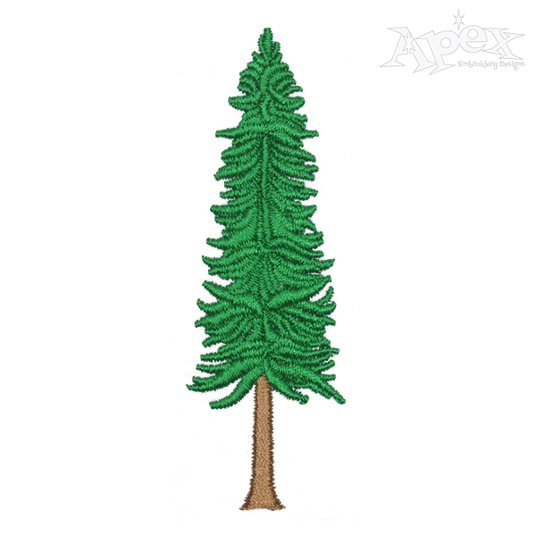 Redwood Tree Embroidery Design