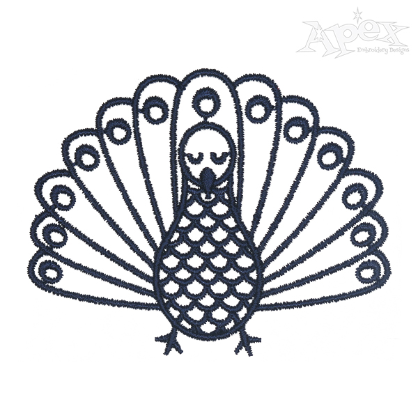 Peacock Embroidery Design
