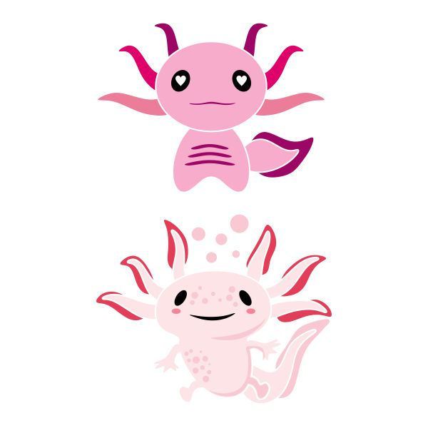 Axololt Mexican Walking Fish SVG Cuttable Design