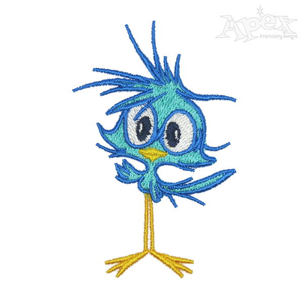Funny Bird Embroidery Design