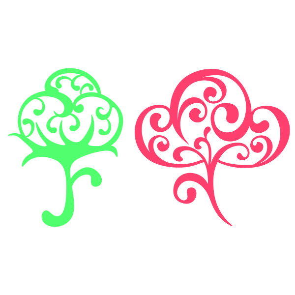 Cotton Swirl Pattern SVG Cuttable Design