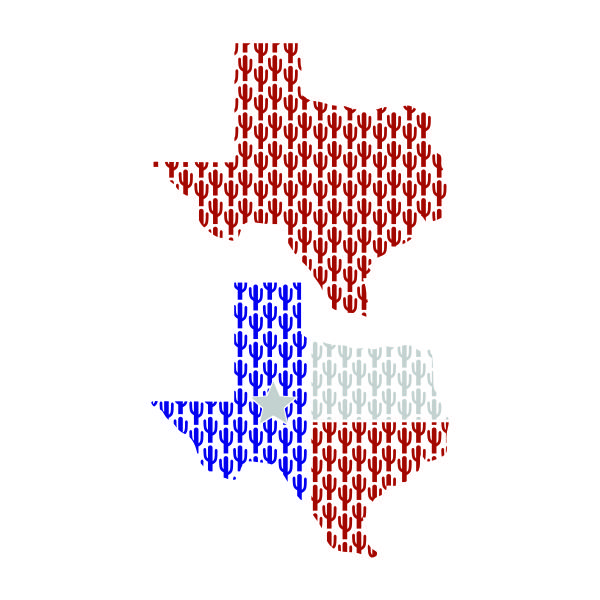 Texas Cactus SVG Cuttable Design