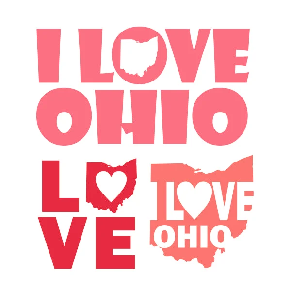 I Love Ohio SVG Cuttable Design