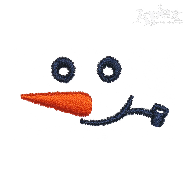 Snowman Smoking Pipe Embroidery Design