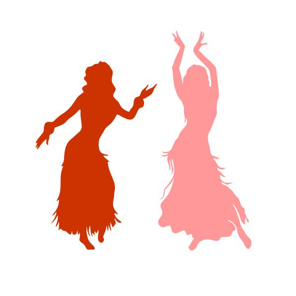 Hula Girl Silhouette SVG Cuttable Design