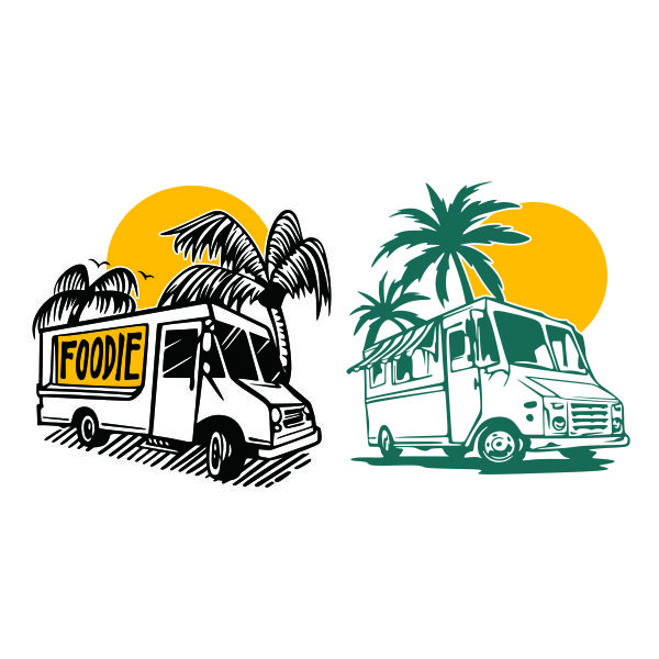 Foodie Food Truck SVG Cuttable Design