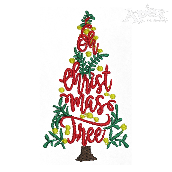 Christmas Tree Embroidery Design