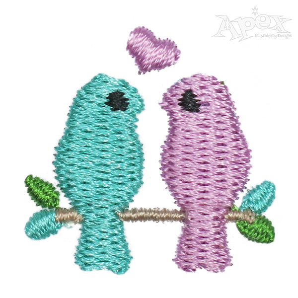 Couple Bird Embroidery Design