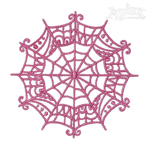 Spider Web Embroidery Design