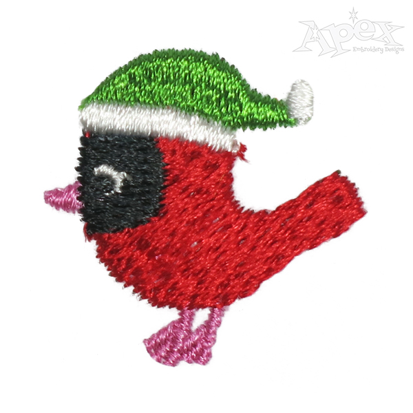 Christmas Bird Embroidery Design