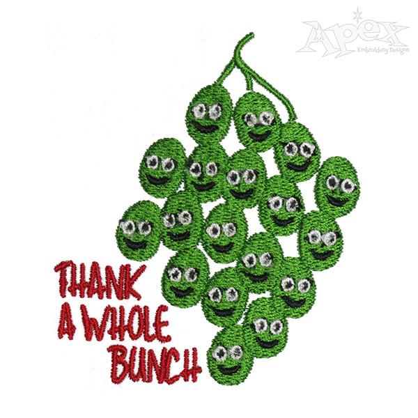 Thank A Whole Bunch Embroidery Design