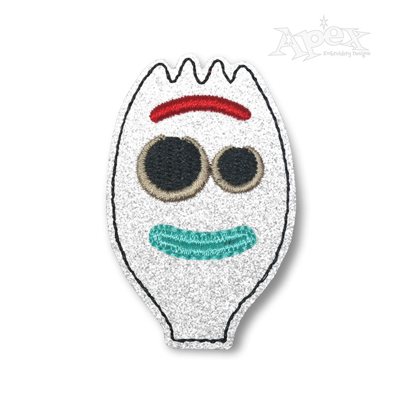 Spork Face Feltie Embroidery Design