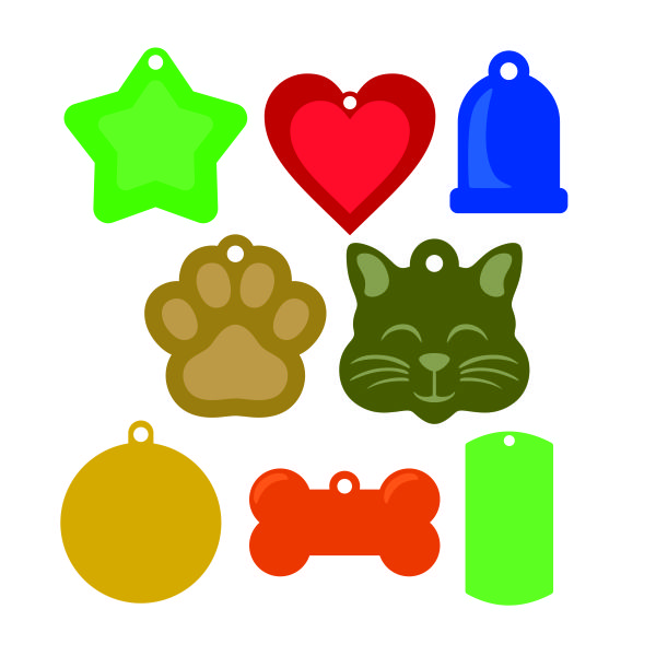 Pet ID Tags SVG Cuttable Design