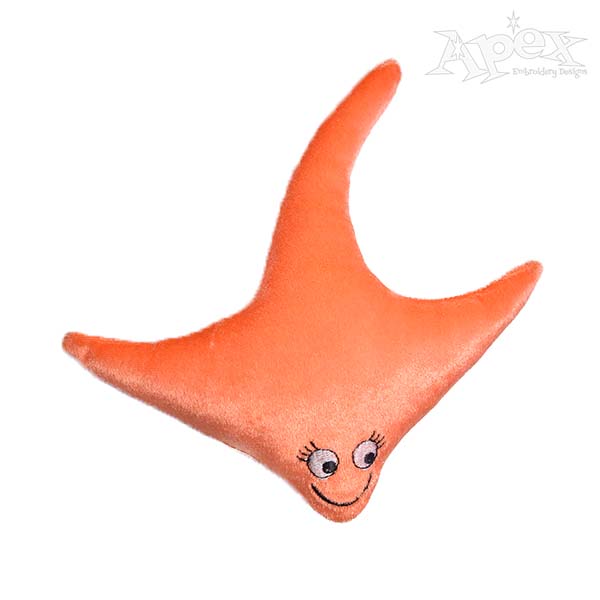 Stingray Stuffie ITH Embroidery Design