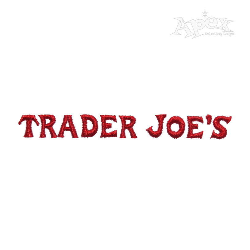Trader Joe's Embroidery Font