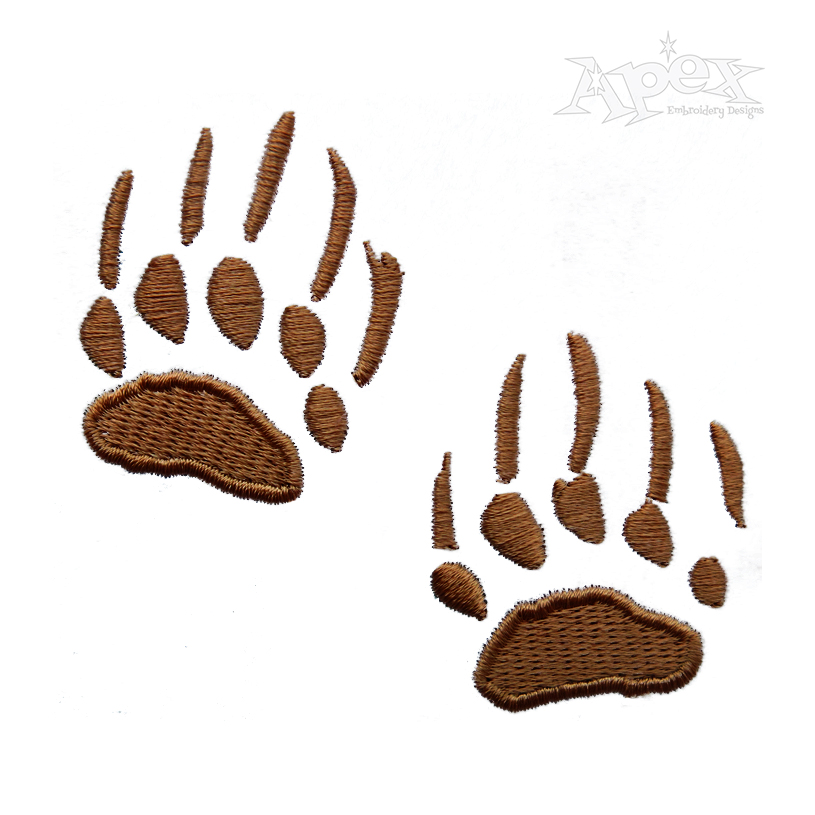Bear Paw Embroidery Design