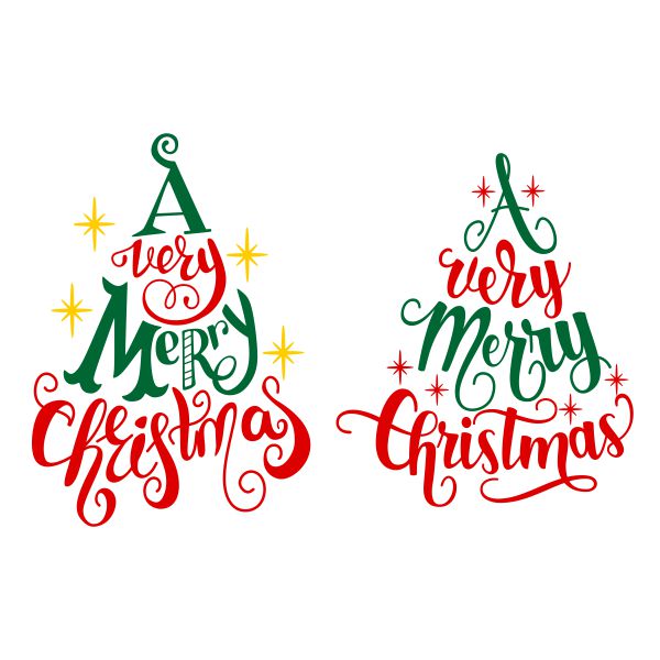 A Very Merry Christmas Tree Cuttable Design