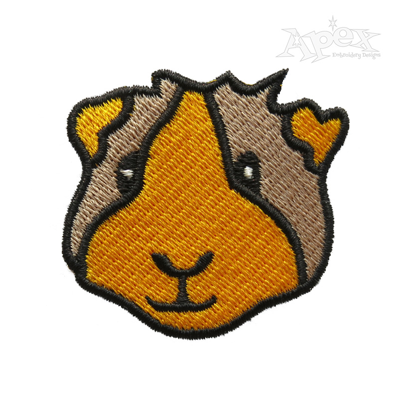 Guinea Pig Face Embroidery Design