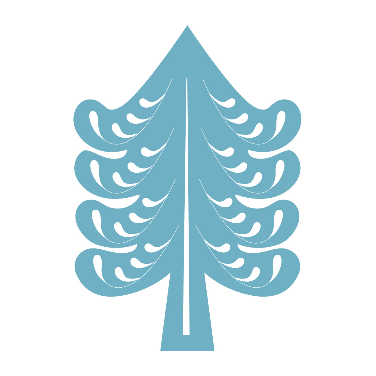 Folk Art Pattern Tree Cuttable Design