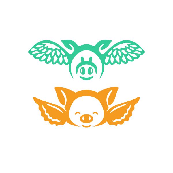 Flying Pig Decal Cuttable Design