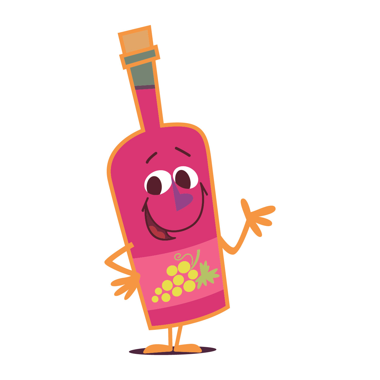 Grape Wine Bottle Cuttable Design