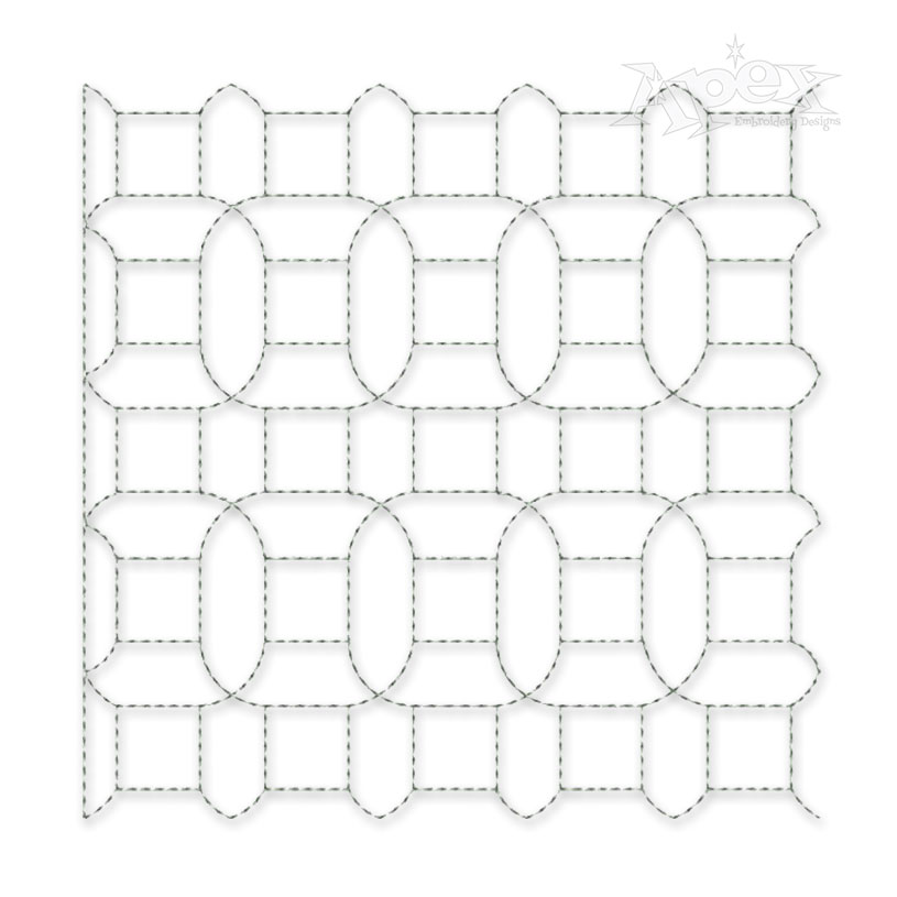 Sashiko Pattern #1 Quilt Block Embroidery Design