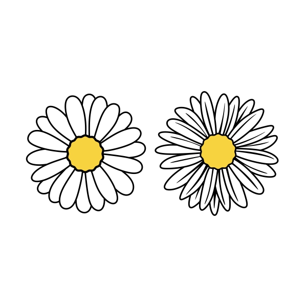 Blooming Daisy Flower SVG Cuttable Design