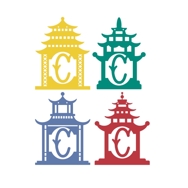 Pagoda Door Hanger Cuttable Design
